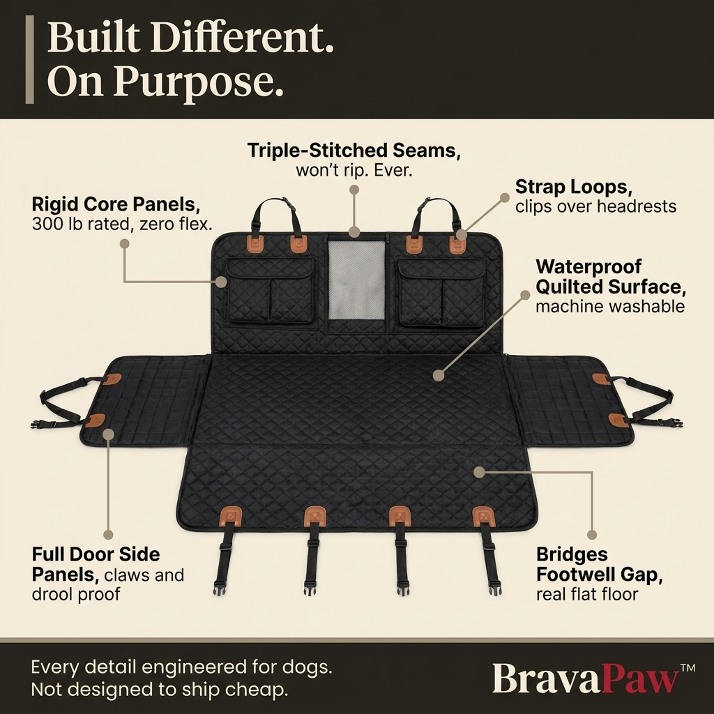 BravaPaw™ Hard Bottom Car Seat Cover