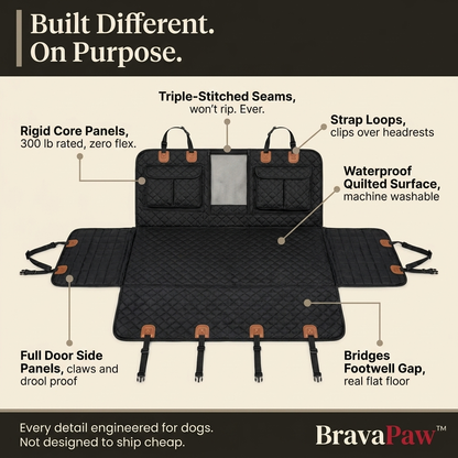 BravaPaw™ Hard Bottom Car Seat Cover